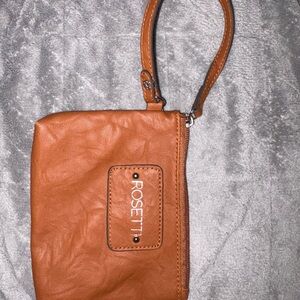 Rosetti Brown Wristlet Clutch